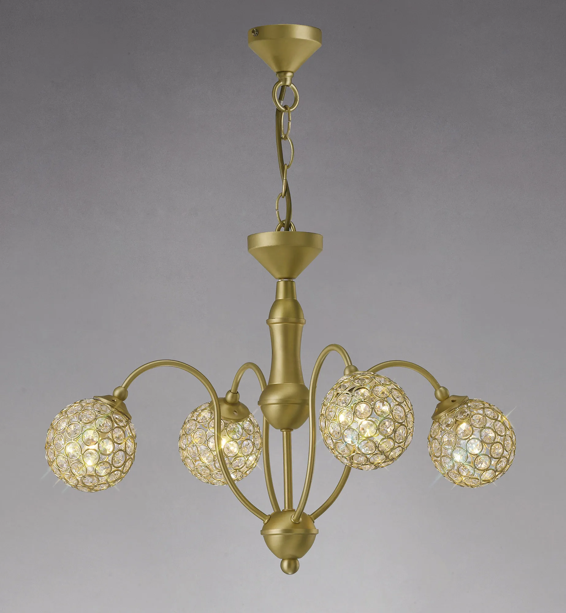 Apollo Crystal Ceiling Lights Diyas Multi Arm Crystal Fittings